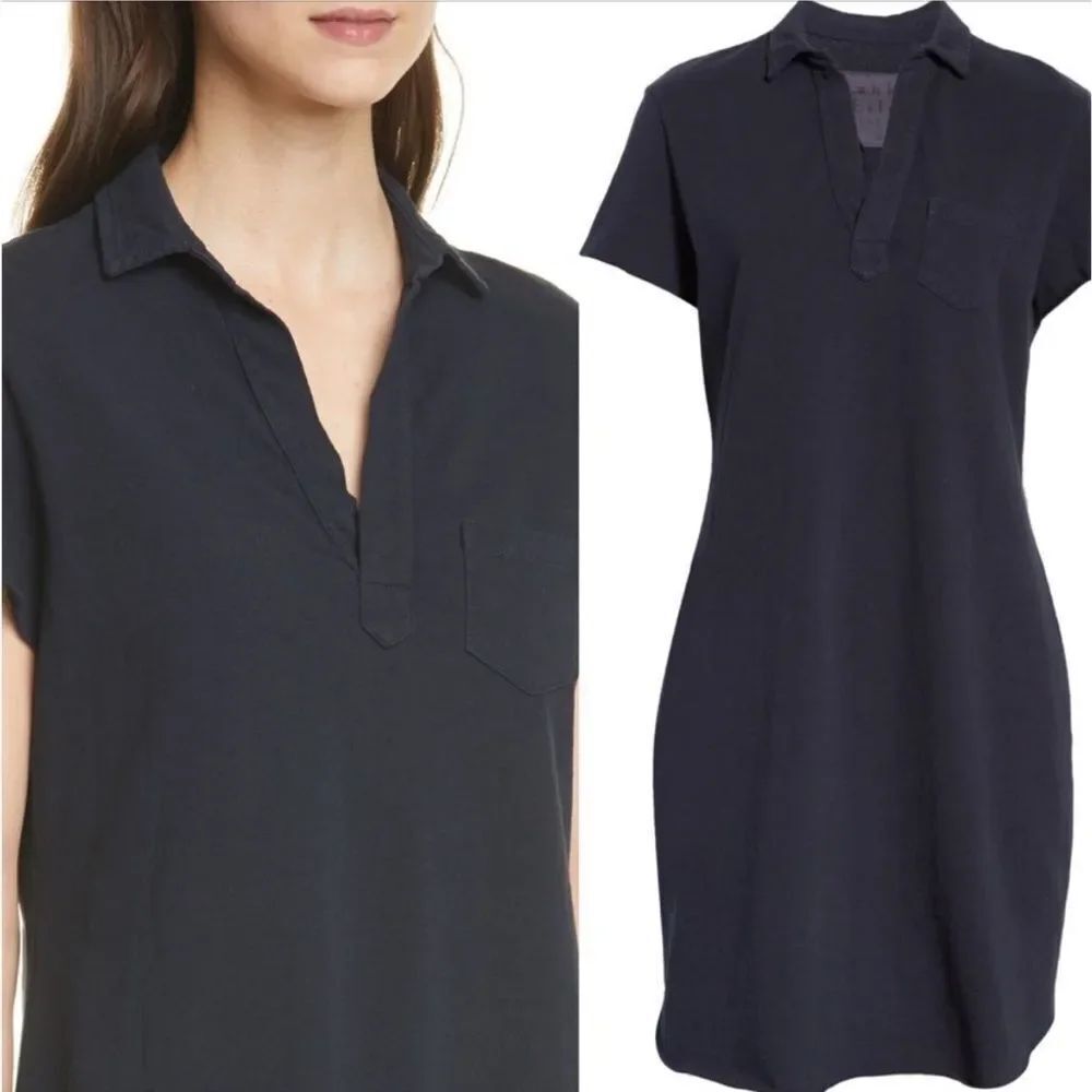Frank & Eileen Lauren Polo Short Sleeve Mini Heritage Jersey Navy Blue $178